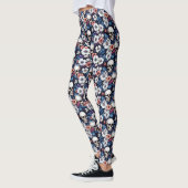 Totenschädel unter Blumen Leggings (Links)