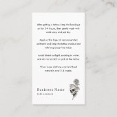 Totenschmetterling Tattoo Aftercare Instructions Visitenkarte (Rückseite)