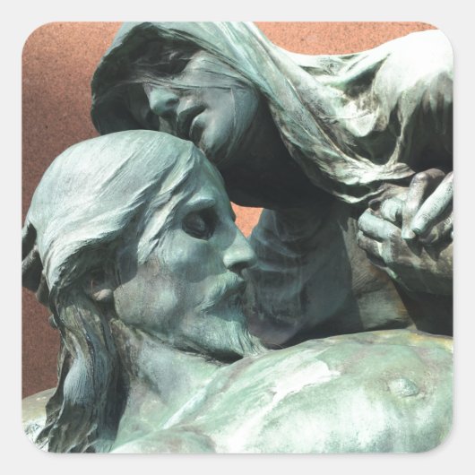 Totensterben Quadratischer Aufkleber (Vorderseite)