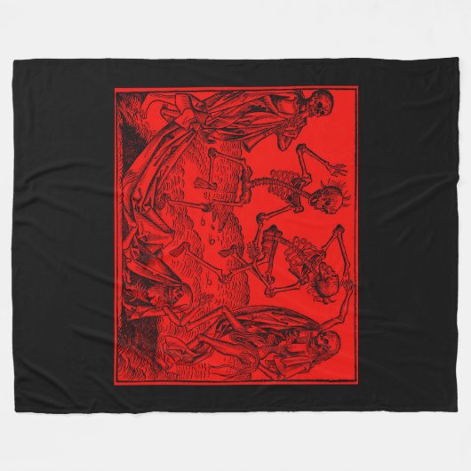 Totentanz / Dance of macabre Fleecedecke (Vorderseite (Horizontal))