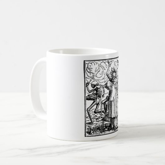 Totentanz, Dance of macabre (Holbein) Kaffeetasse (Vorderseite Links)