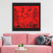 Totentanz / Dance of macabre Leinwanddruck (Insitu (Wohnzimmer))