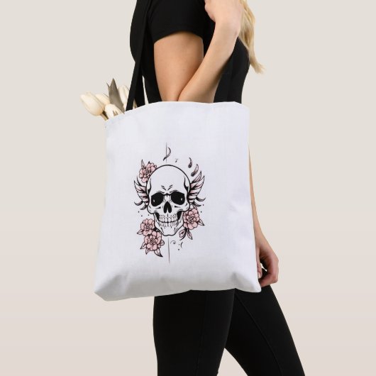 Totentasche mit Blumen | Kantiges florales Design Tasche (Von Nahem)