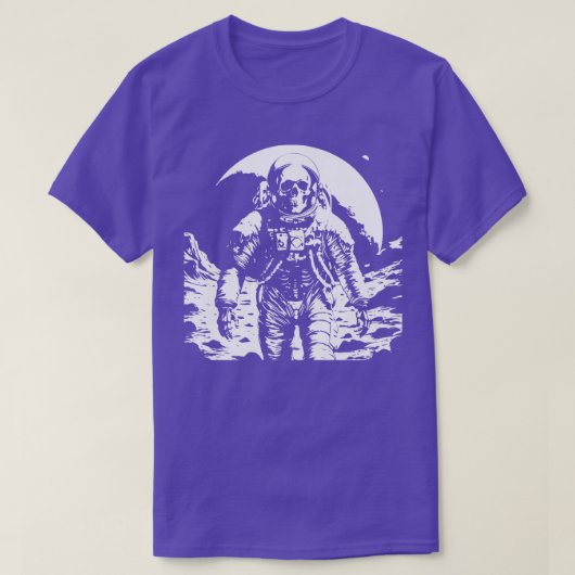 toter Astronaut auf dem Mond T-Shirt (Design vorne)