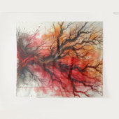 Toter Baum 2 - Wasserfarbe Wandteppich (Vorderseite (Horizontal))