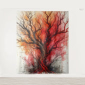 Toter Baum 2 - Wasserfarbe Wandteppich (Vorderseite)