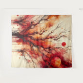 Toter Baum 4 - Wasserfarbe Wandteppich (Vorderseite (Horizontal))