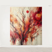 Toter Baum 4 - Wasserfarbe Wandteppich (Vorderseite)