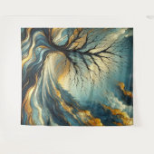 Toter Baum 5 - Wasserfarbe Wandteppich (Vorderseite (Horizontal))