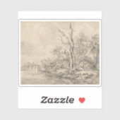 Toter Baum am Fuß eines Hügels Aufkleber (Blatt)