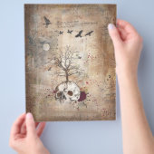 Toter Baum auf dem Schädel dunkler Kunst Flyer (Hand)