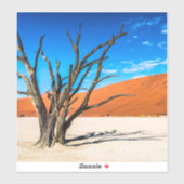 Toter Baum in Deadvlei, Namibia Aufkleber (Blatt)