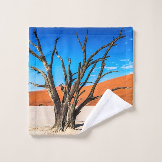 Toter Baum in Deadvlei, Namibia Badhandtuch Set (Waschlappen)