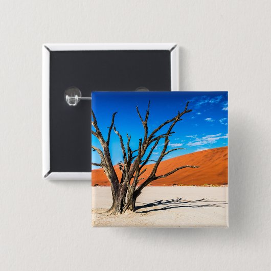 Toter Baum in Deadvlei, Namibia Button (Vorne & Hinten)