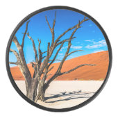Toter Baum in Deadvlei, Namibia Eishockey Puck (Vorderseite)