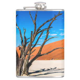 Toter Baum in Deadvlei, Namibia Flachmann