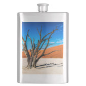 Toter Baum in Deadvlei, Namibia Flachmann (Vorderseite)