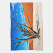 Toter Baum in Deadvlei, Namibia Geschirrtuch (Vertikal)