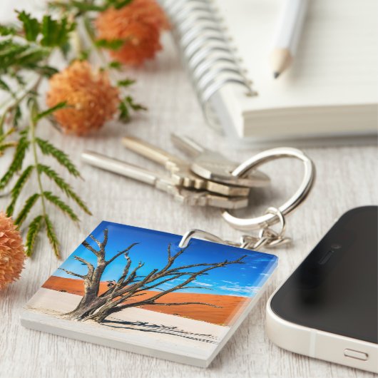 Toter Baum in Deadvlei, Namibia Schlüsselanhänger (Vorderseite rechts)