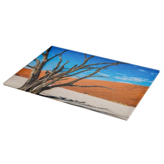 Toter Baum in Deadvlei, Namibia Schneidebrett (Ecke)