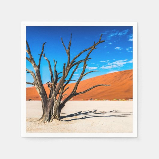 Toter Baum in Deadvlei, Namibia Serviette (Vorderseite)