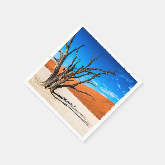 Toter Baum in Deadvlei, Namibia Serviette (Ecke)