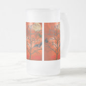 Toter Baum inmitten einer Orangen Beängstigenden H Mattglas Bierglas (VorderseiteRechts)