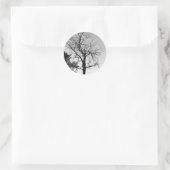 Toter Baum Runder Aufkleber (Tasche)