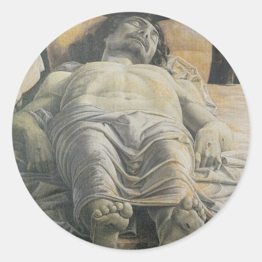 Toter Christist Runder Aufkleber (Vorderseite)