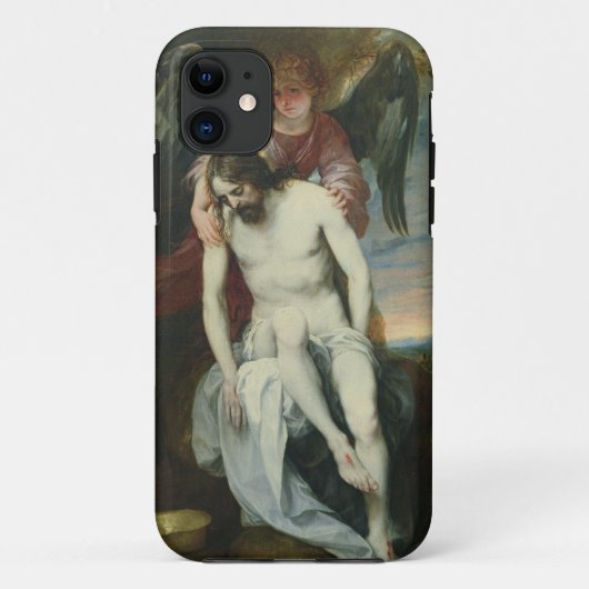 Toter Christus gestützt durch einen Engel, Case-Mate iPhone Hülle (Rückseite)