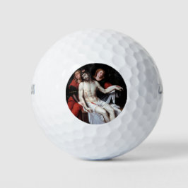 Toter Christus, unterstützt von zwei Engeln (Ribal Golfball