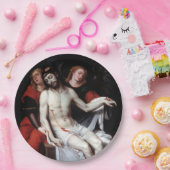 Toter Christus, unterstützt von zwei Engeln (Ribal Pappteller (Party)