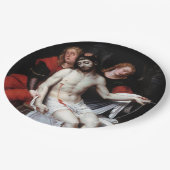 Toter Christus, unterstützt von zwei Engeln (Ribal Pappteller (Schrägansicht)