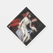 Toter Christus, unterstützt von zwei Engeln (Ribal Serviette (Ecke)