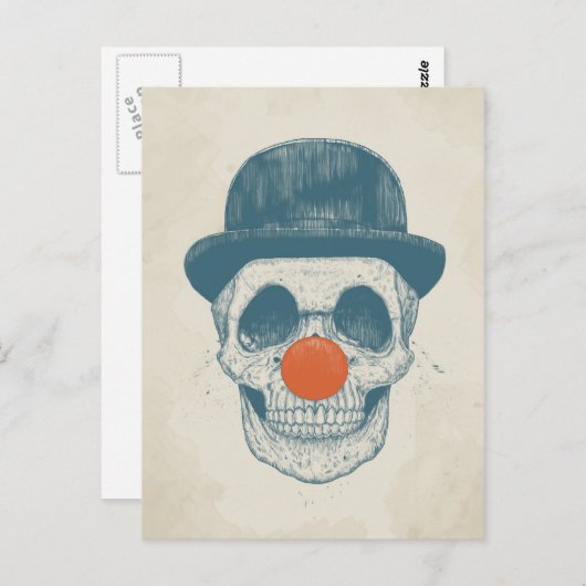Toter Clown Postkarte (Vorne/Hinten)