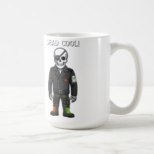 Toter Cooler Skelett Biker   Halloween Kaffeetasse