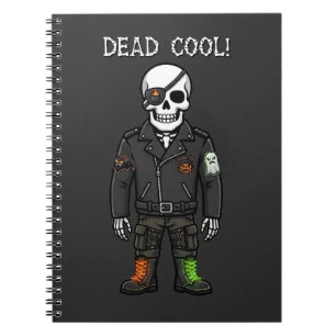 Toter cooler Skelett-Biker   Halloween Notizblock