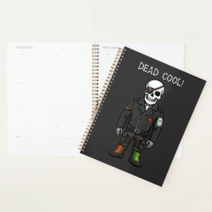 Toter cooler Skelett-Biker   Halloween Planer