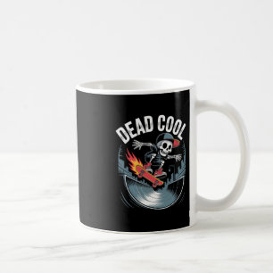 Toter cooler Skelett Skater Flammendes Brett Stadt Kaffeetasse