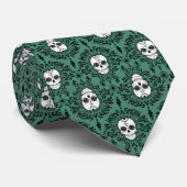 Toter Damast - Chic Sugar Skull-Krawatte Krawatte (Gerollt)