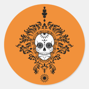 Toter Damast - Chic Sugar Skull Stickers