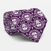 Toter Damast - Chic-Zuckerschädel-Krawatte Krawatte (Gerollt)