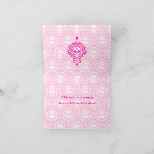 Toter Damast - Gewohnheit danken Ihnen zu Dankeskarte (Innenseite)