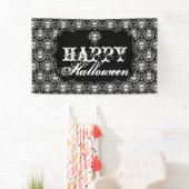 Toter Damast - glückliche Halloween-Fahne Banner (Insitu)
