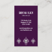 Toter Damast - kundenspezifische Visitenkarte (Rückseite)