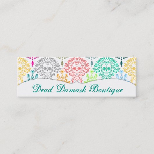 Toter Damast - kundenspezifischer dünner Mini Visitenkarte (Vorderseite)