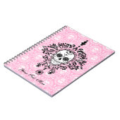 Toter Damast - kundenspezifisches Notizblock (Linke Seite)