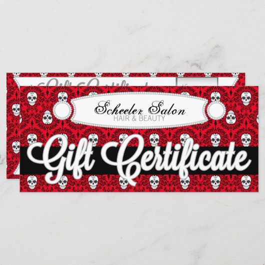 Toter Damast - Sondergeschenkgutschein (Vorne/Hinten)