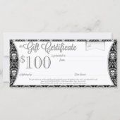 Toter Damast - Sondergeschenkgutschein (Rückseite)