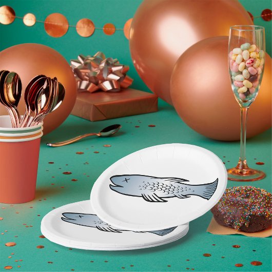 Toter Fisch Pappteller